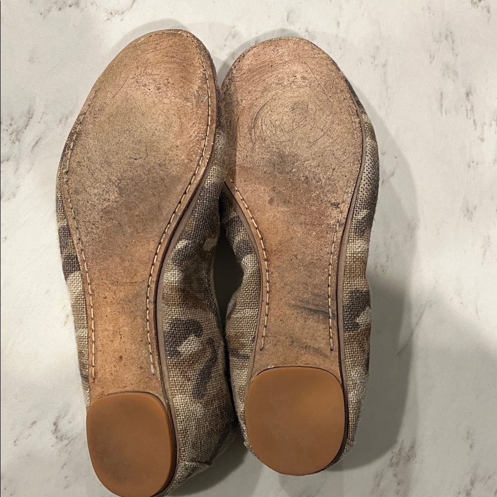 Stuart Weitzman Brown Camouflage Flats - Picture 2 of 5
